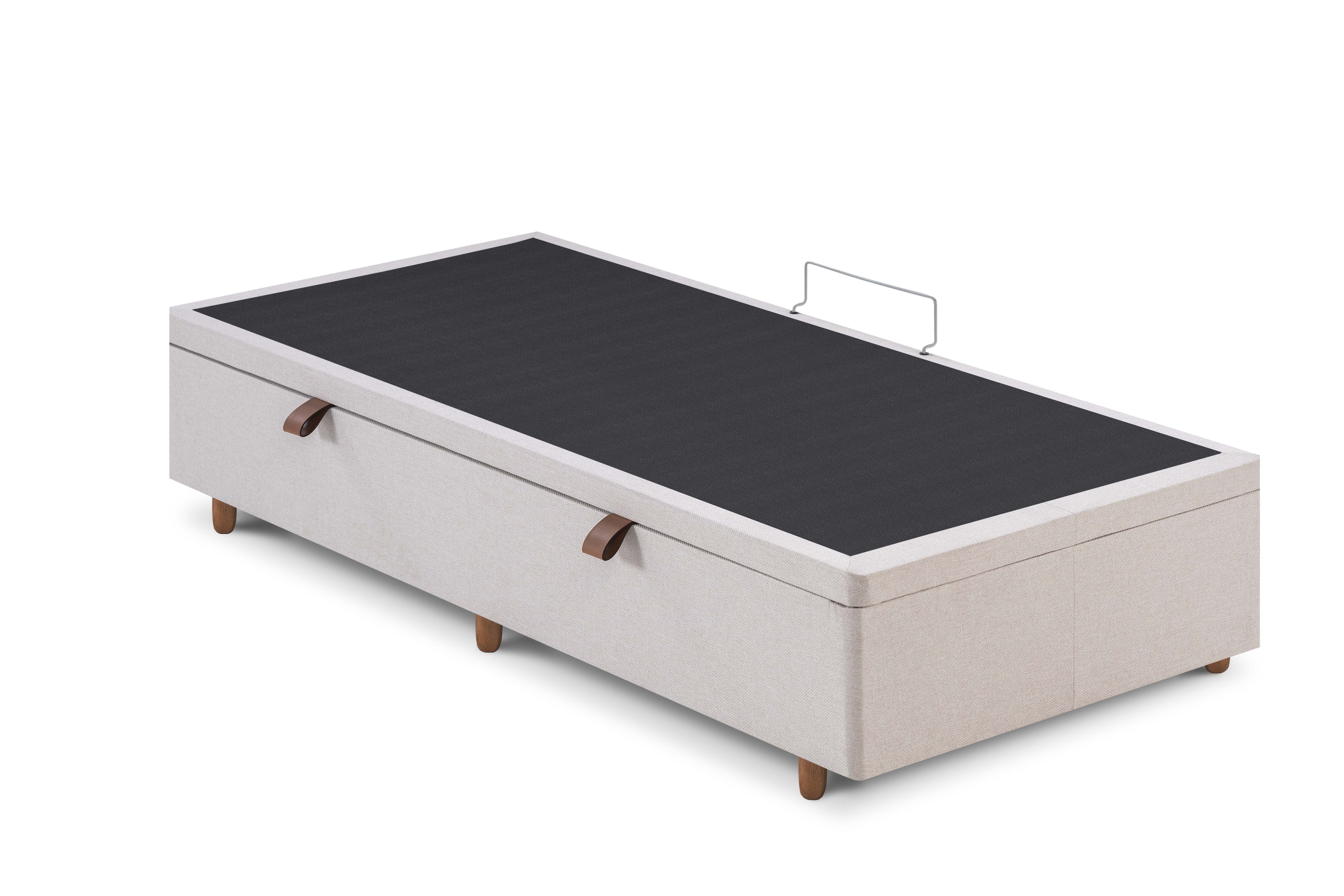 Base Box Baú Solteiro 088x188x36  Bege