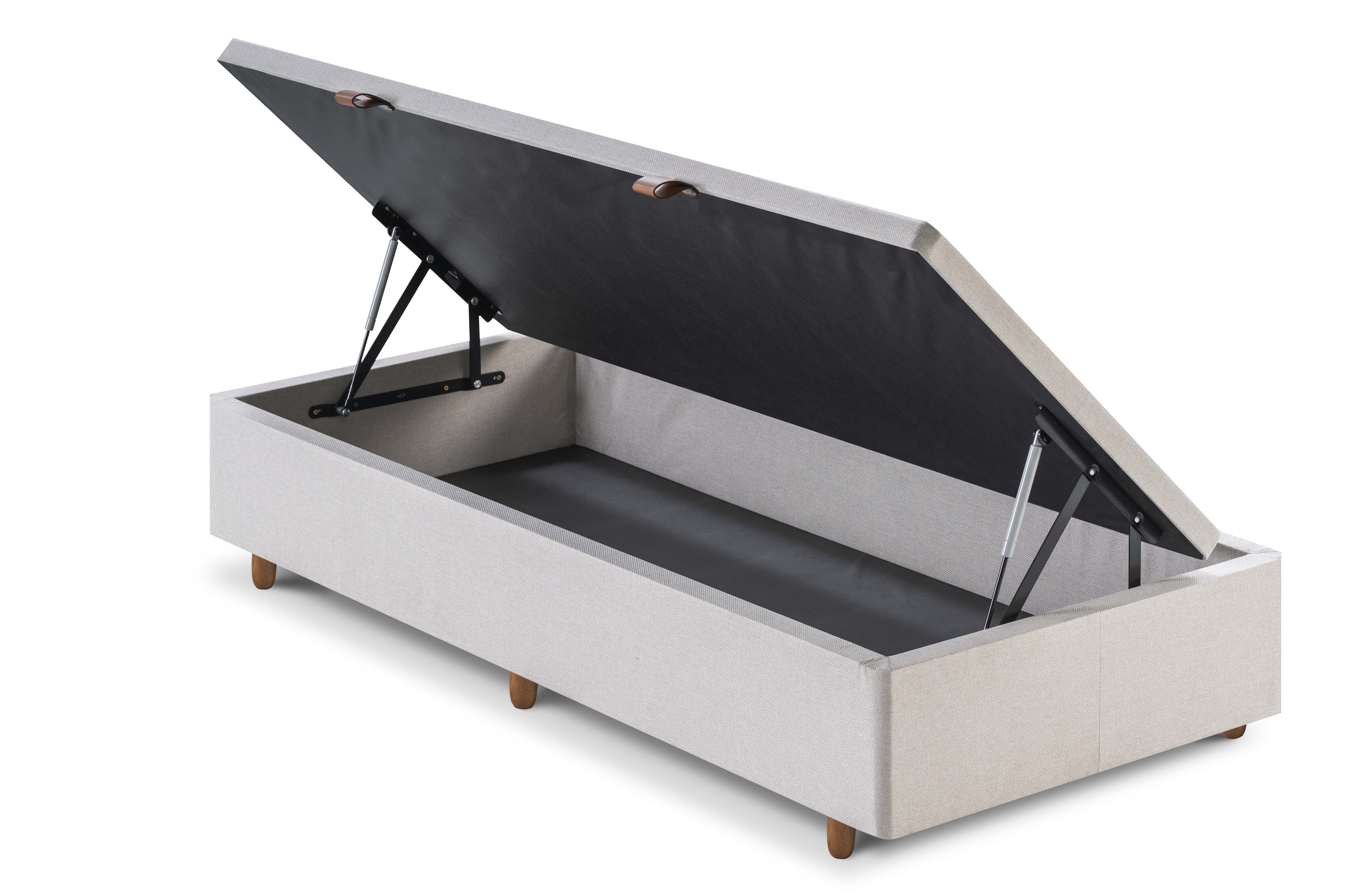 Base Box Baú Solteiro 088x188x36  Bege