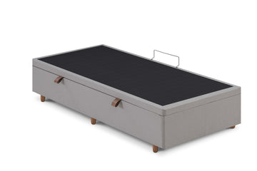 Base Box Baú Solteiro King 96x203x36  Cinza