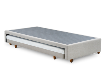 Base Box Solteiro com Auxiliar 088x188x025  Bege