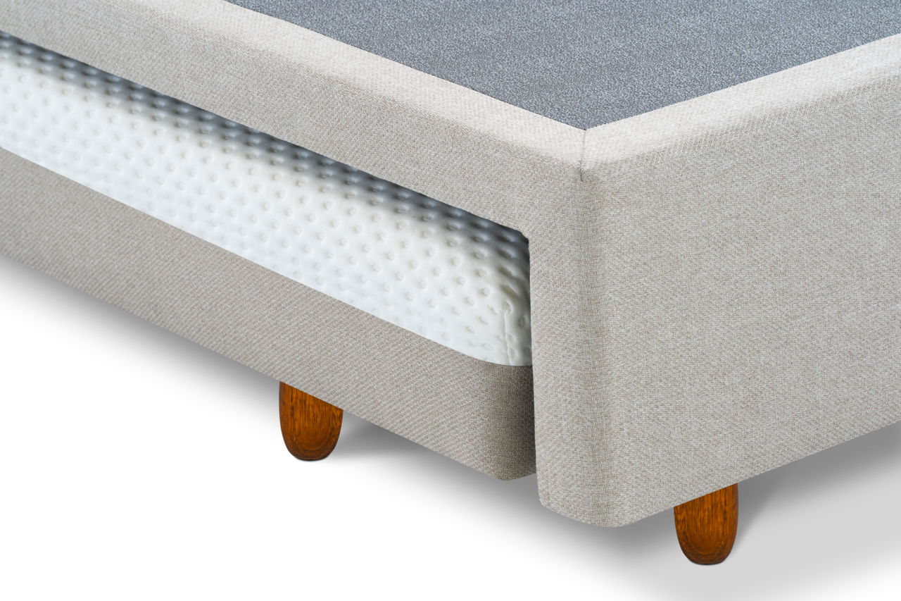 Base Box Solteiro com Auxiliar 088x188x025  Bege