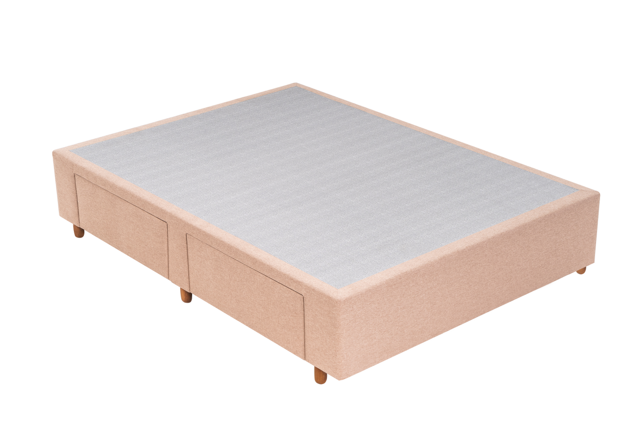 Base Box Casal com Gaveta 138x188x30  Bege