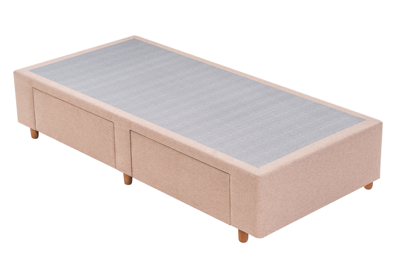 Base Box Solteiro com Gaveta 88x188x30  Bege