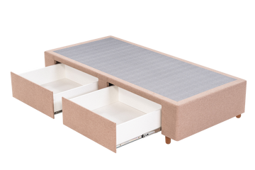 Base Box Solteiro com Gaveta 88x188x30  Bege